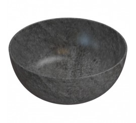 Lavoar baie pe blat, gri, rotund Globo T-Edge 37x37 cm, (striato grigio)