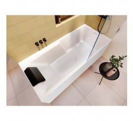 Cada baie dreptunghiulara Riho Plug&Play Still Shower acril 180x80 cm, alb
