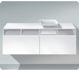 Duravit Durastyle Masca lavoar baie Vanity suspendata cu doua sertare, lavoar pe dreapta, 140x55xH50 cm, alb (white matt)