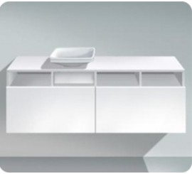 Duravit Durastyle Masca lavoar baie Vanity suspendata cu doua sertare, lavoar pe stanga, 140x55xH50 cm, alb (white matt)