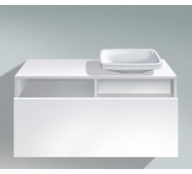 Duravit Durastyle Vanity Masca lavoar baie suspendata cu un sertar, lavoar pe dreapta, 100x55xH50 cm, alb (white matt)