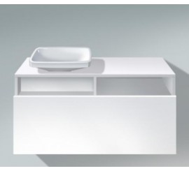 Duravit Durastyle Vanity Masca lavoar baie suspendata cu un sertar, lavoar pe stanga, 100x55xH50 cm, alb (white matt)