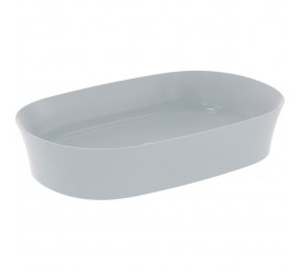 Lavoar baie pe blat, gri deschis, oval Ideal Standard Ipalyss 60x38 cm, fara preaplin si fara gaura