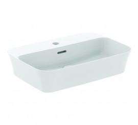 Lavoar baie pe blat, alb mat Ideal Standard Ipalyss 55x38 cm, cu preaplin si gaura