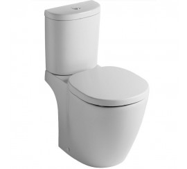 Set Vas WC pe pardoseala cu rezervor aparent si capac Ideal Standard Connect Arc 37x67 cm evacuare orizontala