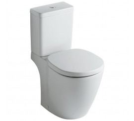 Set Vas WC pe pardoseala cu rezervor aparent si capac soft close Ideal Standard Connect Cube 37x67 cm evacuare orizontala
