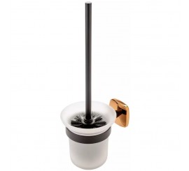 FDesign Merida Perie WC cu suport H35 cm, negru mat/rose gold