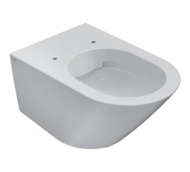 Vas WC suspendat Globo Forty3 Rimless 36x57 cm evacuare orizontala, alb mat
