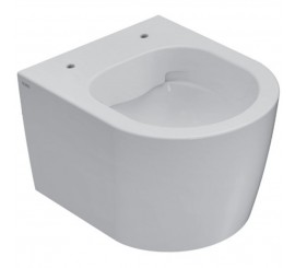 Vas WC suspendat Globo Forty3 Rimless 36x43 cm evacuare orizontala, alb lucios