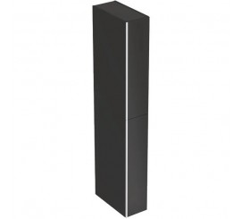 Geberit Acanto Dulap inalt cu 2 sertare sticla neagra 22x48xH173 cm, corp negru mat