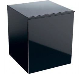 Geberit Acanto Dulap suspendat cu sertar sticla neagra, 45x48xH52 cm, corp negru mat