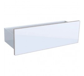 Geberit Acanto Raft cu front din sticla alba, 45x16xH15 cm, corp alb mat