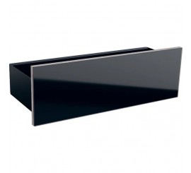 Geberit Acanto Raft cu front din sticla neagra, 45x16xH15 cm, corp negru mat