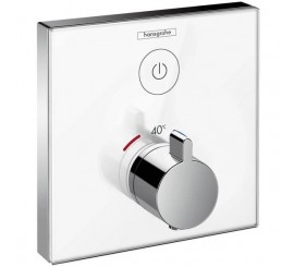 Hansgrohe ShowerSelect Baterie dus cu termostat pentru montaj incastrat, 1 iesire, alb/crom