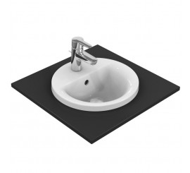 Lavoar baie incastrat, rotund Ideal Standard Connect 38x38 cm, cu preaplin si gaura