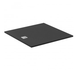 Cadita dus patrata compozit Ideal Standard Ultra Flat S 120x120 cm, negru