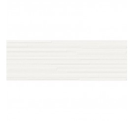 Faianta baie / bucatarie rectificata alba 30x90 cm, Marazzi Pure White Satinat Struttura Block 3D