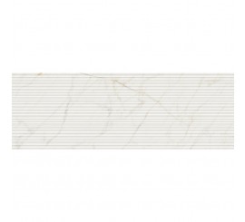 Faianta baie / bucatarie rectificata alba 60x180 cm, Marazzi Magnifica Calacatta Gold Strutturato Mikado 3D