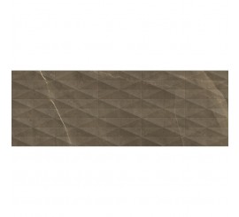 Faianta baie / bucatarie rectificata maro 40x120 cm, Marazzi Allmarble Wall Pulpis Satin Struttura Pave 3D