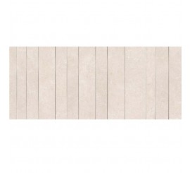 Mozaic 60x180 cm, Marazzi Magnifica Limestone Sand Strip Metal Insert