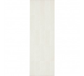 Faianta baie / bucatarie alba 25x76 cm, Marazzi Chalk Butter Struttura Brick 3D