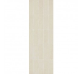 Faianta baie / bucatarie bej 25x76 cm, Marazzi Chalk Sand Struttura Brick 3D
