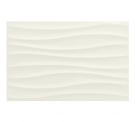 Faianta baie / bucatarie alba 25x38 cm, Marazzi Neutral White Struttura Tide 3D