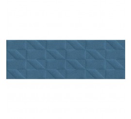 Faianta baie / bucatarie albastra 25x76 cm, Marazzi Outfit Struttura Tetris 3D Blue