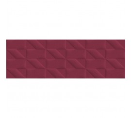 Faianta baie / bucatarie rosie 25x76 cm, Marazzi Outfit Struttura Tetris 3D Red