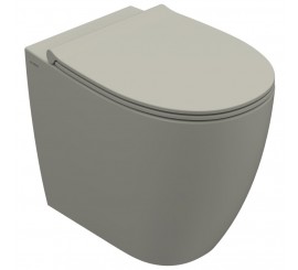 Vas WC pe pardoseala Globo 4All Rimless 36x54 cm evacuare orizontala sau verticala, bej inchis mat (cachemire)