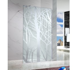 Perete sticla dus Walk In Belform Nature 100xH200 cm, design copac