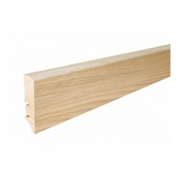 Barlinek P50 Plinta parchet lemn furniruit 4 cm, alb (stejar lacuit)