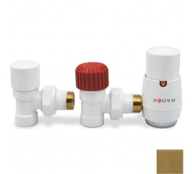 Radox Royal Kit robineti calorifer (radiator), cu cap termostatic, auriu