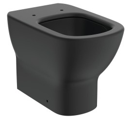 Vas WC pe pardoseala Ideal Standard Tesi AquaBlade 37x56 cm evacuare orizontala sau verticala, lipit de perete, negru mat