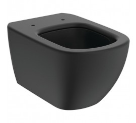 Vas WC suspendat Ideal Standard Tesi AquaBlade 37x54 cm evacuare orizontala, negru mat
