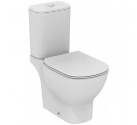 Set promo Vas WC pe pardoseala cu rezervor aparent si capac soft close Ideal Standard Tesi AquaBlade 37x67 cm evacuare orizontala sau verticala