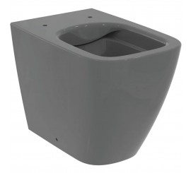 Vas WC pe pardoseala Ideal Standard I.Life B Rimless 36x54 cm evacuare orizontala, gri inchis