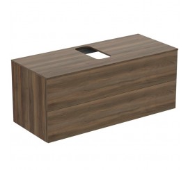 Ideal Standard Adapto Masca lavoar baie cu doua sertare 120x50 cm, maro inchis (dark wood)