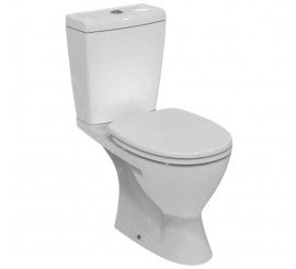 Set Vas WC pe pardoseala cu rezervor aparent si capac soft close Ideal Standard Eurovit Plus 35x63 cm evacuare verticala