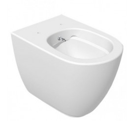 Vas WC cu bideu pe pardoseala Hatria Fusion Rimless 35x54 cm evacuare orizontala sau verticala