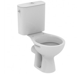 Set Vas WC pe pardoseala cu rezervoar aparent Vidima Ulysse S 36x63 cm evacuare orizontala sau verticala