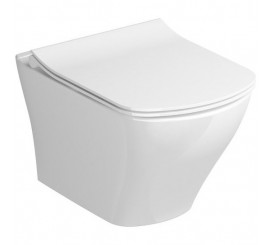 Vas WC suspendat Ravak Classic RimOff Rimless 37x51 cm evacuare orizontala, alb