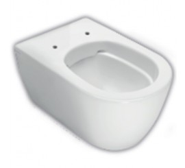 Vas WC suspendat Hatria Fusion Compact Rimless 35x48 cm evacuare orizontala