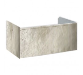 Hatria Grandangolo 75 Masca lavoar baie suspendata 72x49xH36 cm, gri deschis (cement)