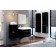 Aquaform Amsterdam Set mobilier de baie MDF cu lavoar compozit, negru lucios, 60 cm