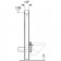 Geberit Monolith Modul stativ pentru vas WC suspendat, H114 cm, gri (piatra imitatie ardezie)