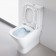 Vas WC pe pardoseala Roca The Gap Clean Rim 35x60 cm evacuare orizontala sau verticala, lipit de perete