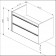Arthema Deco Baza suspendata pentru lavoar 85 cm, (83x44xH60 cm)