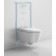Set Vas WC cu bideu electronic suspendat cu capac soft close automat si telecomanda Roca Inspira In-Wash Rimless 39x56 cm evacuare orizontala