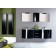 Set mobilier baie dublu complet (masca, lavoar si oglinda) Arthema Vanity Twist 177x50xH54 cm, negru
